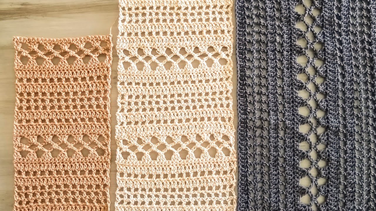 Punto combinado muy fácil en crochet | punto calado paso a paso ganchillo | Easy Diy