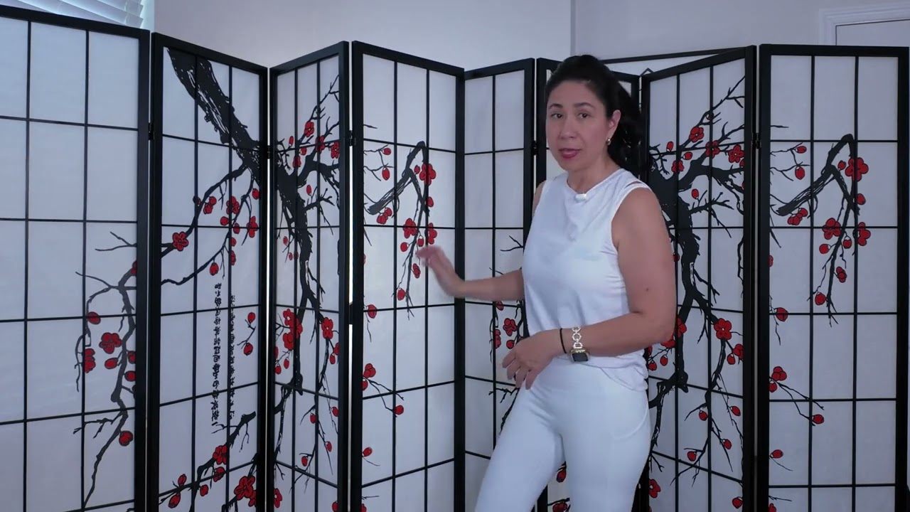 Stylish & Functional Room Divider | Japanese Plum Blossom Screen Review