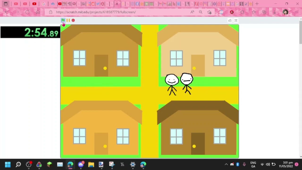 Ending Simulator ALL ENDINGS (v. 1.1.11) on scratch speedrun (8:45.79)