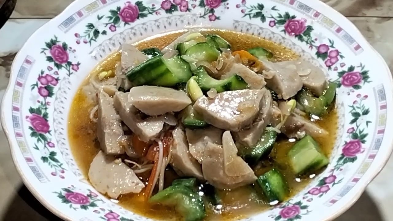 Menu buka puasa recehan oseng gambas , tempe mendoan