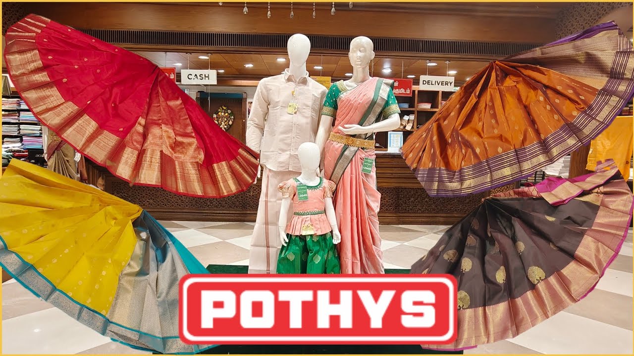 ❤️Новинка в Pothys🥰 Сари из чистого шелка и элитного шелка Васундхра ❤️ Праздничная коллекция @Us...