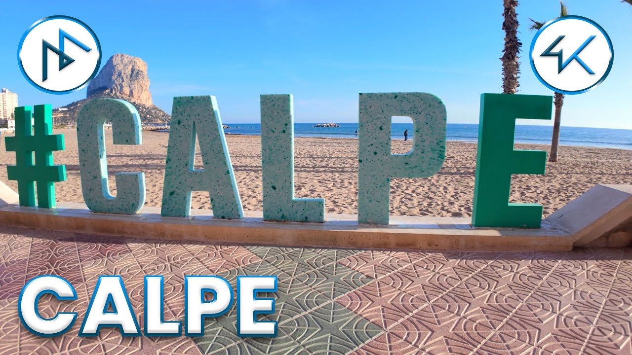 🏝️ Walking Tour Calpe, Spain 🇪🇸 | 4K