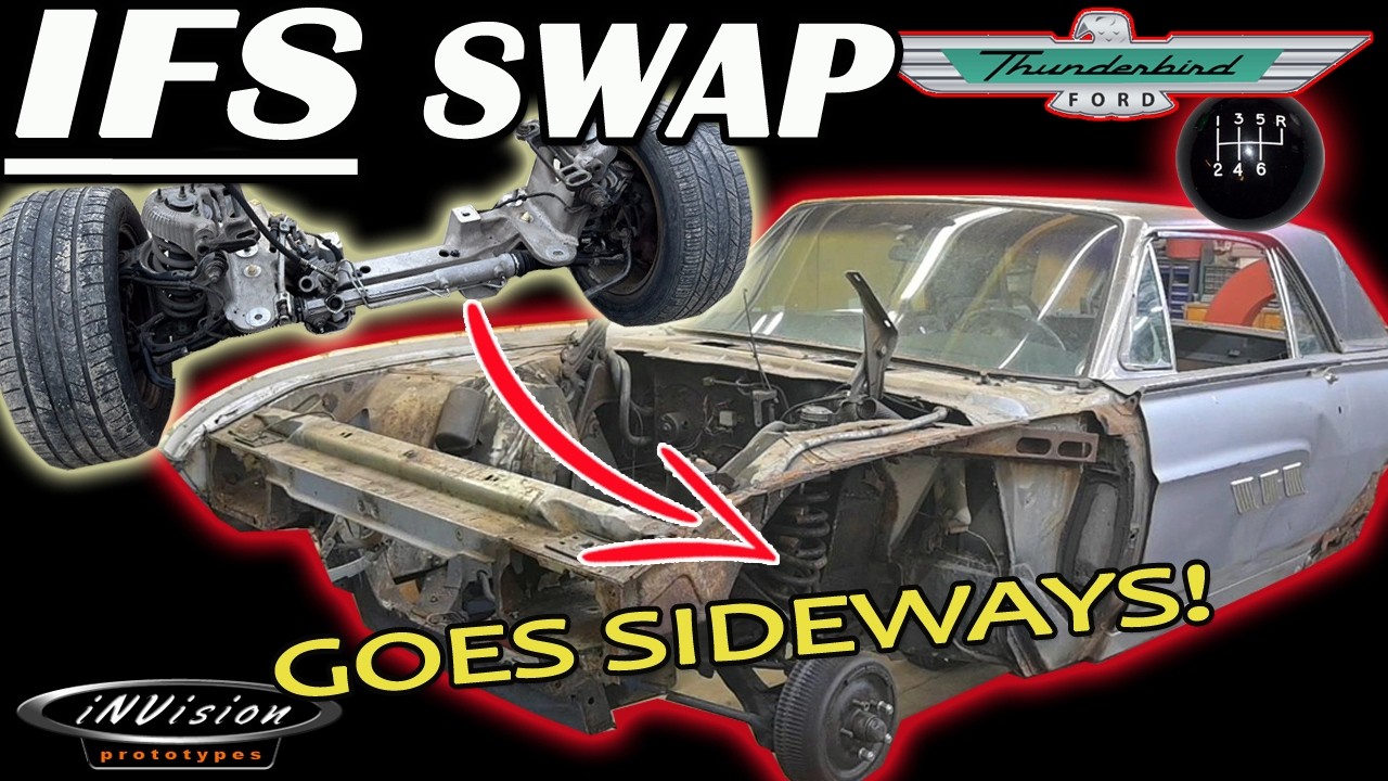 RADICAL IFS SWAP 😳 Crown Vic Suspension Upgrade for a 1963 Thunderbird