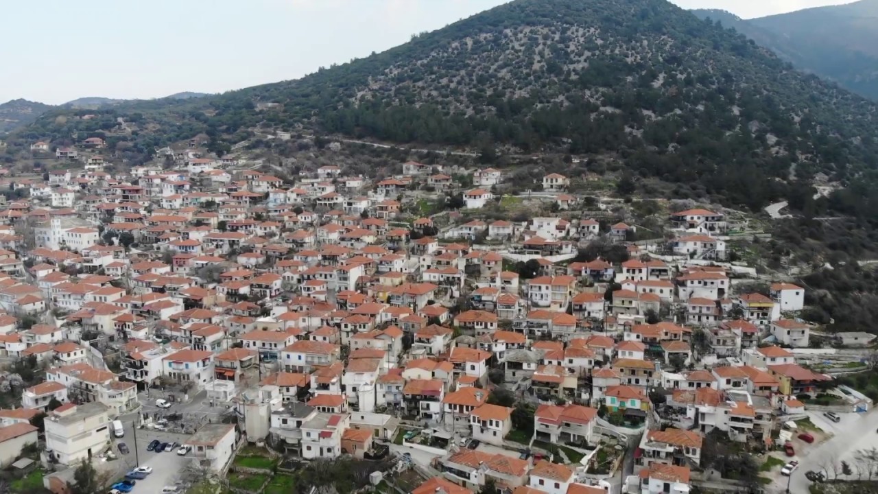 Above Kallirachi aerial drone view, Thassos - www.ForumThassos.ro