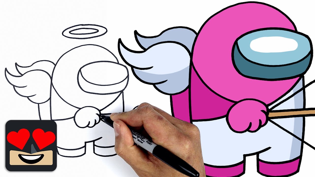 How To Draw Cupid Crewmate | Among Us