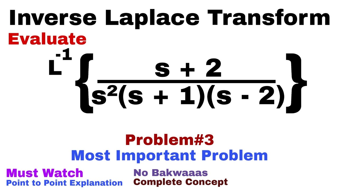 21. Inverse Laplace Transform | Complete Concept and Problem#3 | Most Important Problem