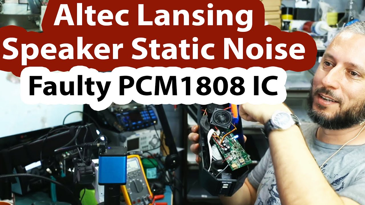 Altec Lansing Speaker will only play loud Static noise - Motherboard repair & BIG BOSS DANCING