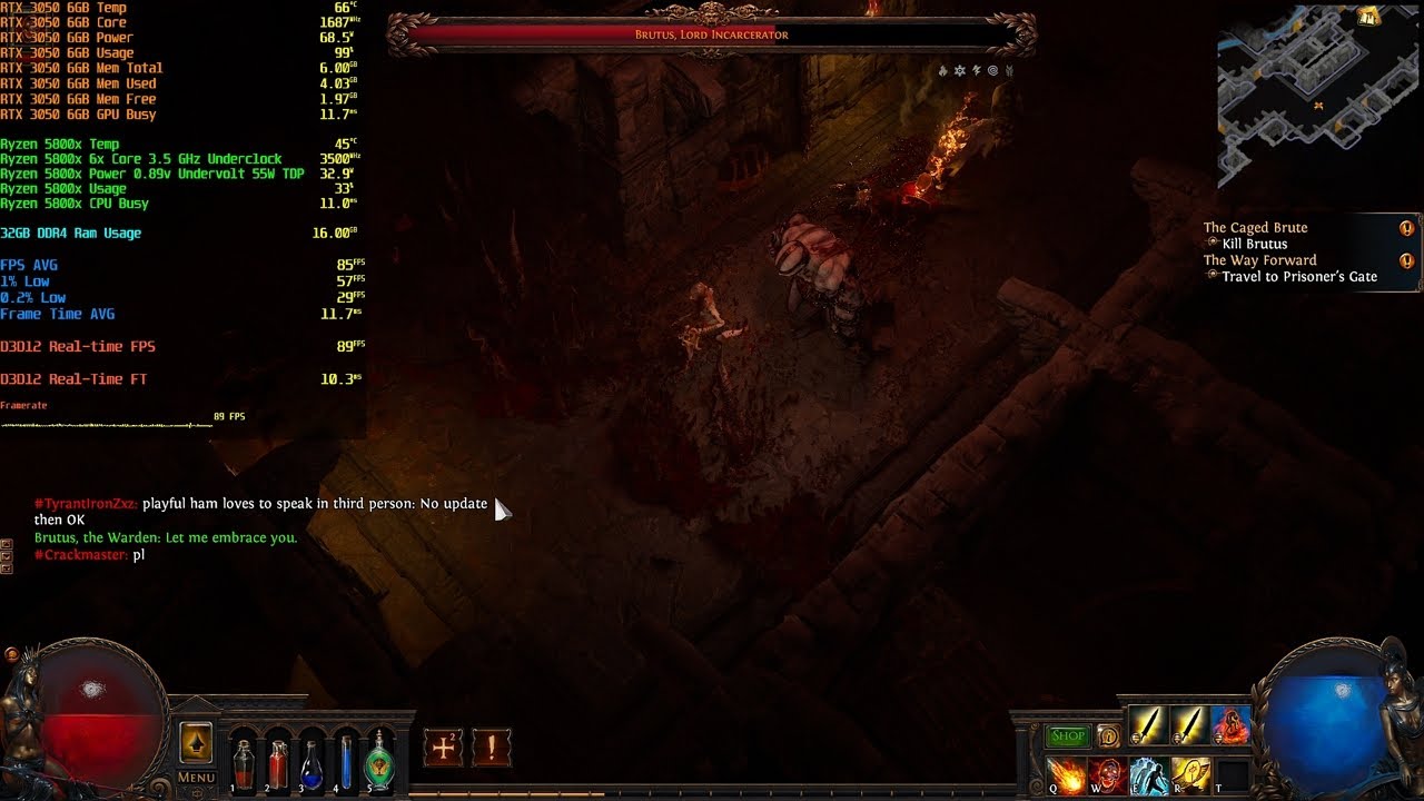 Path of Exile  - (RTX 3050 6GB GPU ) High Settings Gameplay Test -
