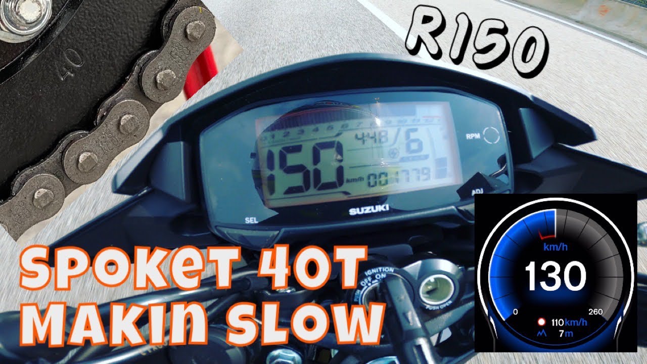 Raider R150 - Sprocket 40T, macam laju tapi slow