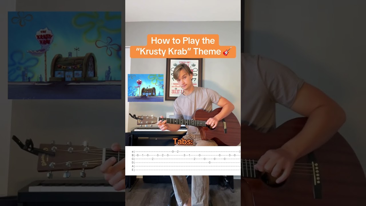 Как играть песню из &laquo;Красти Краб&raquo; 🎸
