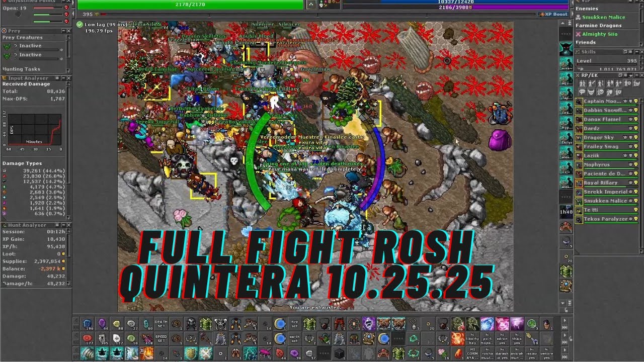 Tibia War Quintera- Full Fight Roshamuul Massacre 10.25.25