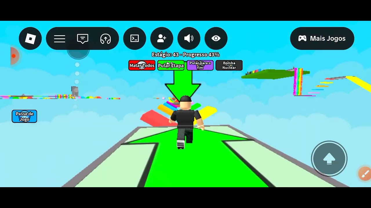 Jogando Roblox parkour obby pela primeira vez nas cores. 🔴🟠🟡🟢💙🔵🟣🩷🟤🩶⚫