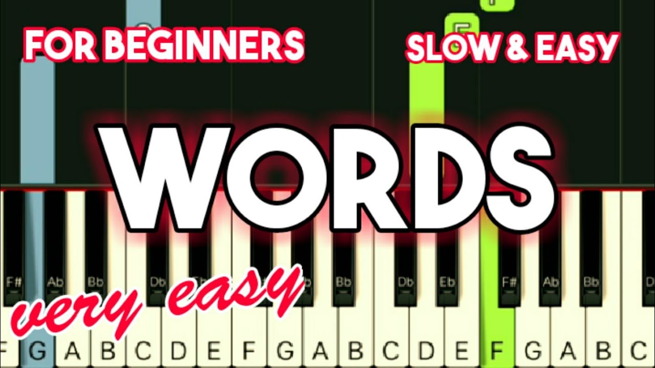 BEE GEES - WORDS | SLOW & EASY PIANO TUTORIAL
