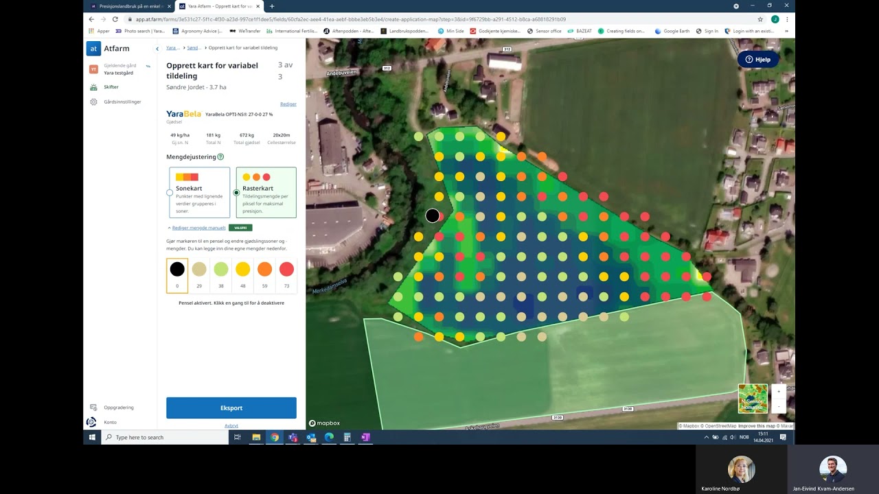 Hvordan lage tildelingskart for variabel N-gj&oslash;dsling i Atfarm