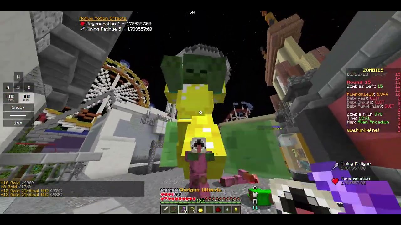 【Hypixel Zombies】Alien Arcadium SOLO R43 die | full video
