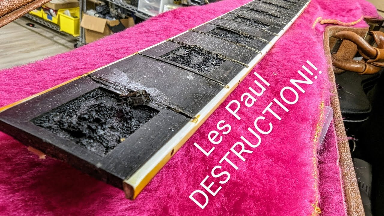 Vintage Les Paul Custom Fingerboard Removal!