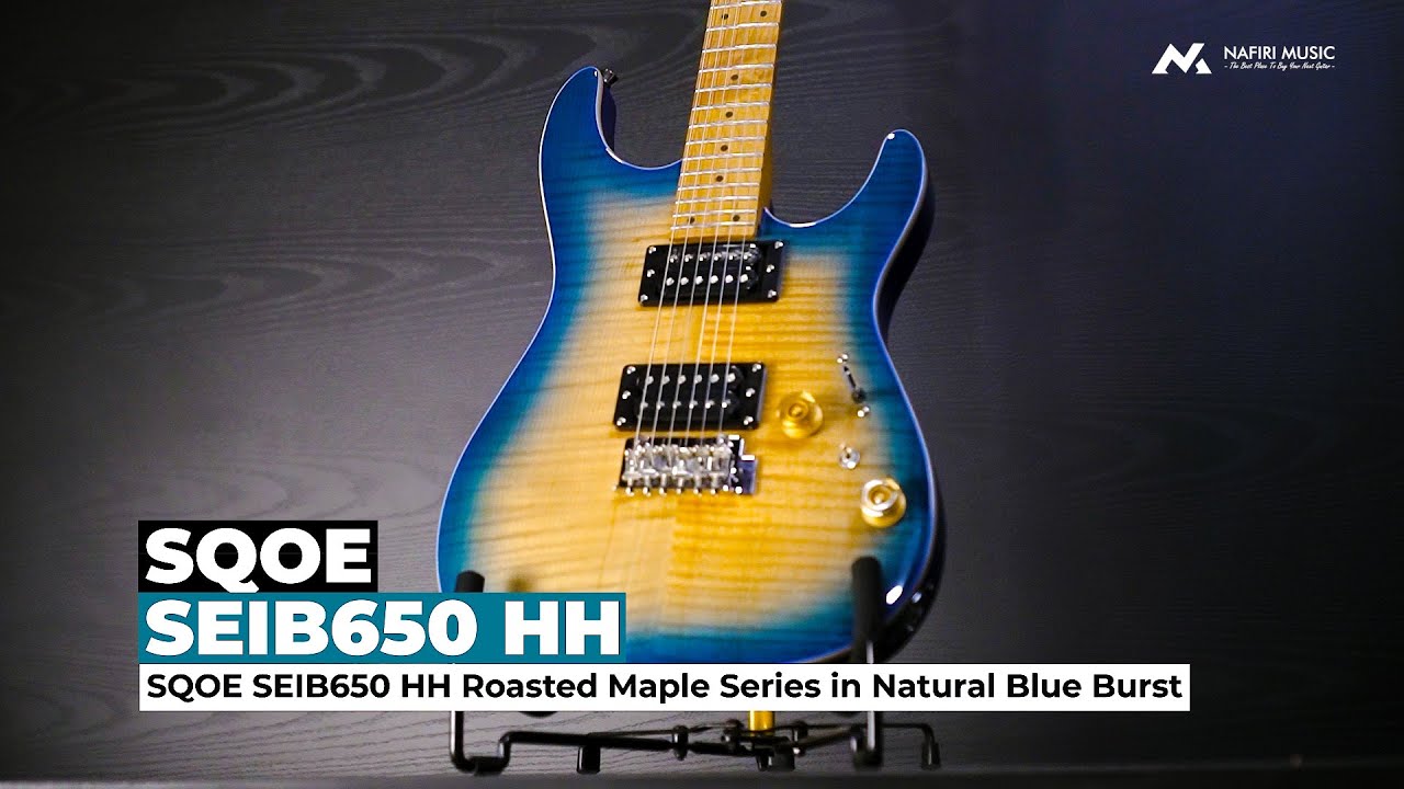 SQOE SEIB650 HH Roasted Maple Series in Natural Blue Burst