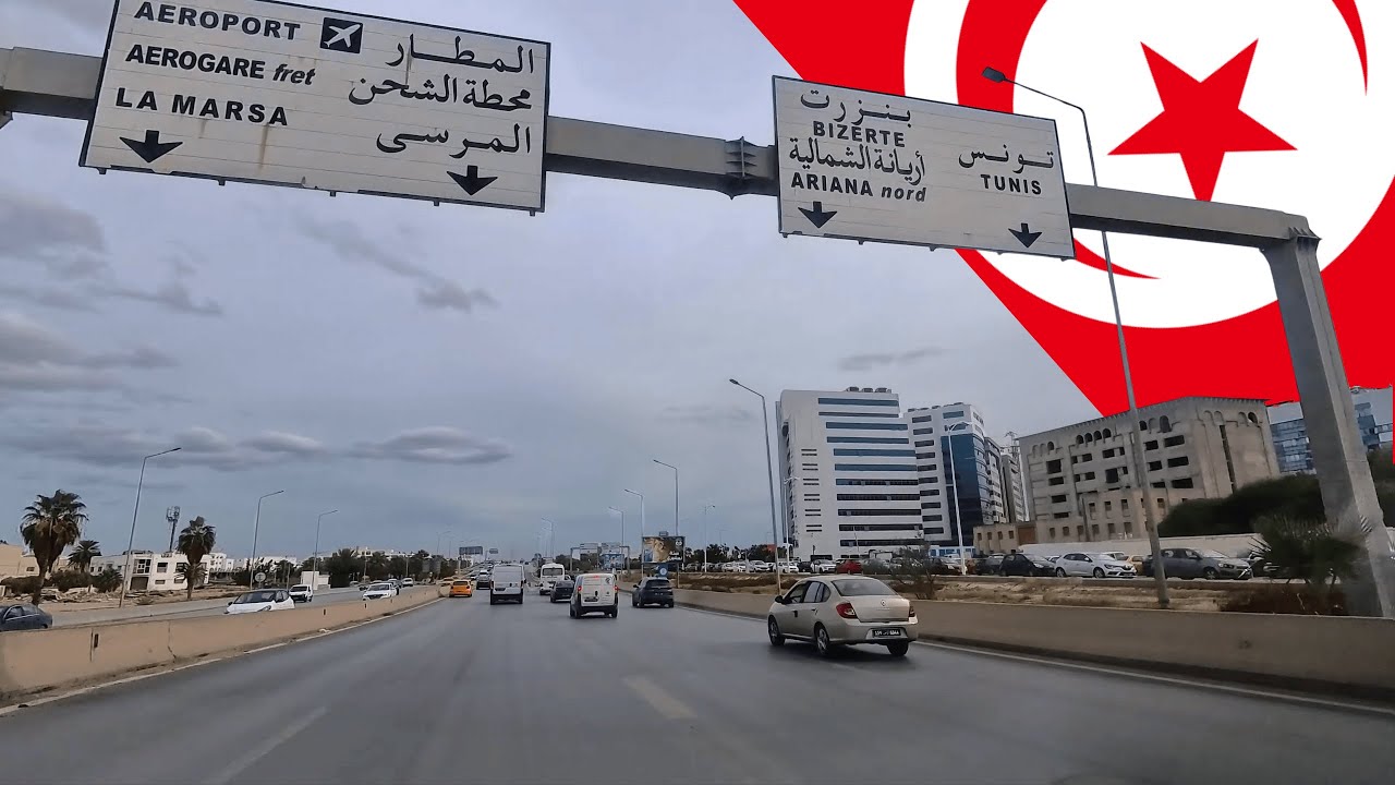 Driving on Boulevard Mohamed Bouazizi & N9 | Cloudy Day Lofi Drive 🇹🇳, Tunisia 4K