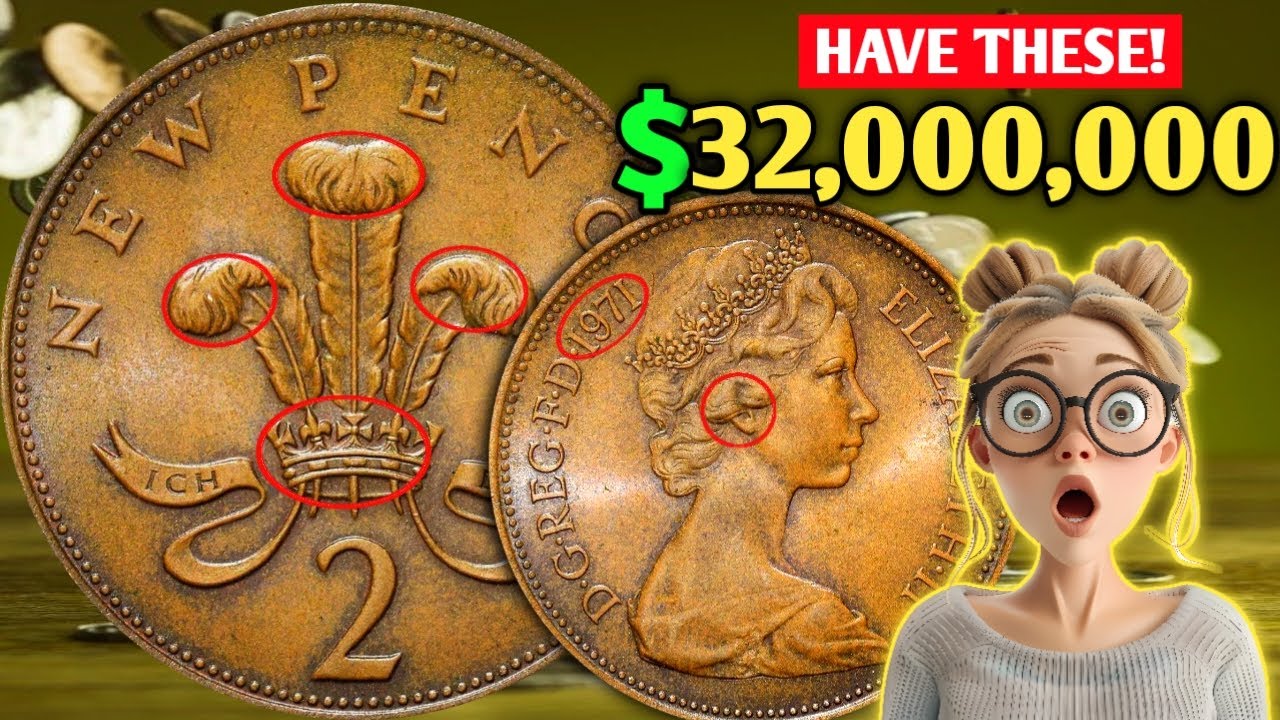 The Most Rare 1971 Error Elizabeth 2 New Pence Coin Value | How Much is a 1971 2 New Pence Worth?