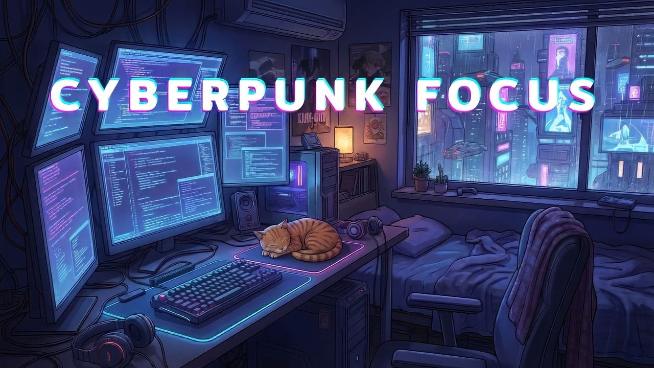 Cyber Vol3Cyberpunk Coding Lofi Vol. 3 🌃 Deep Focus Music for Programming & Late Night Work [1 Hour]