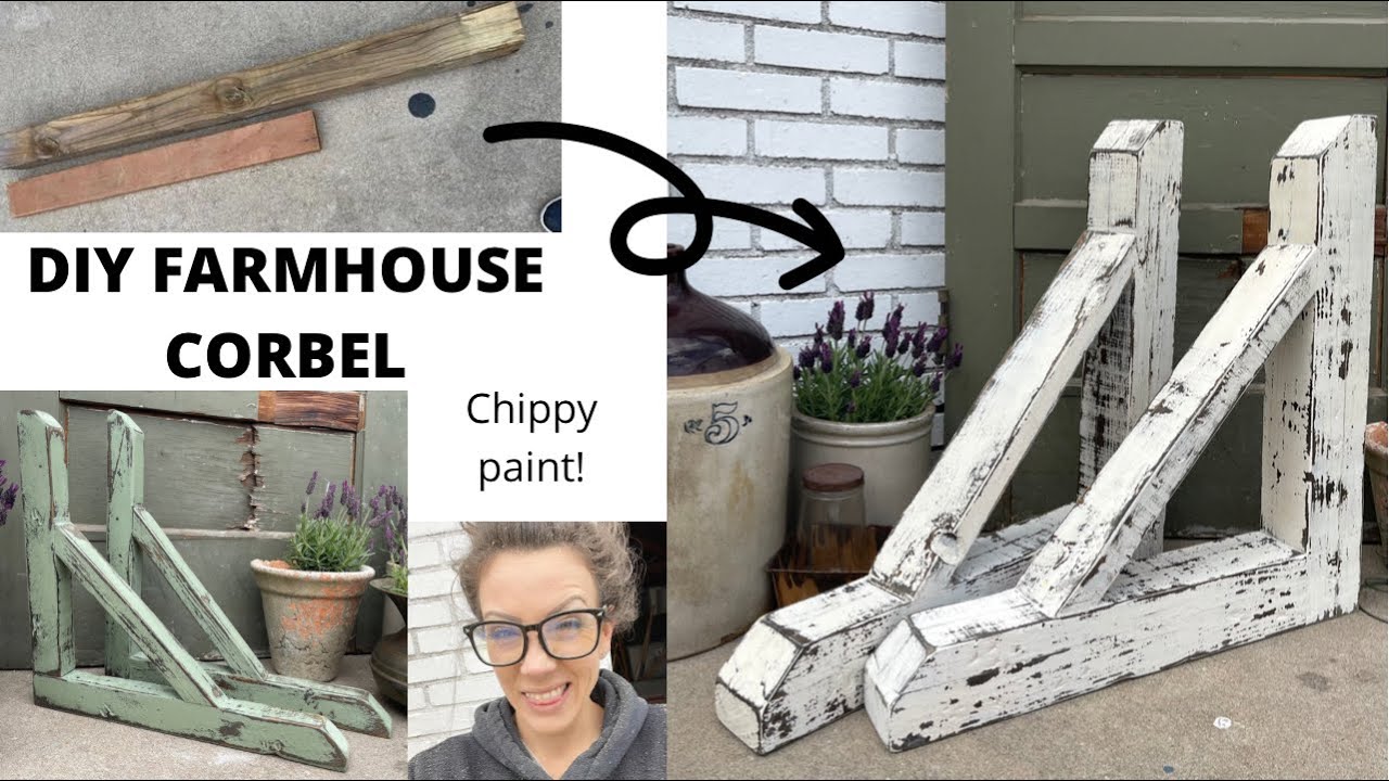 DIY Farmhouse Corbel | Trash to Treasure  | Curb Find Flip for Profit | Chippy Paint | Wood Project