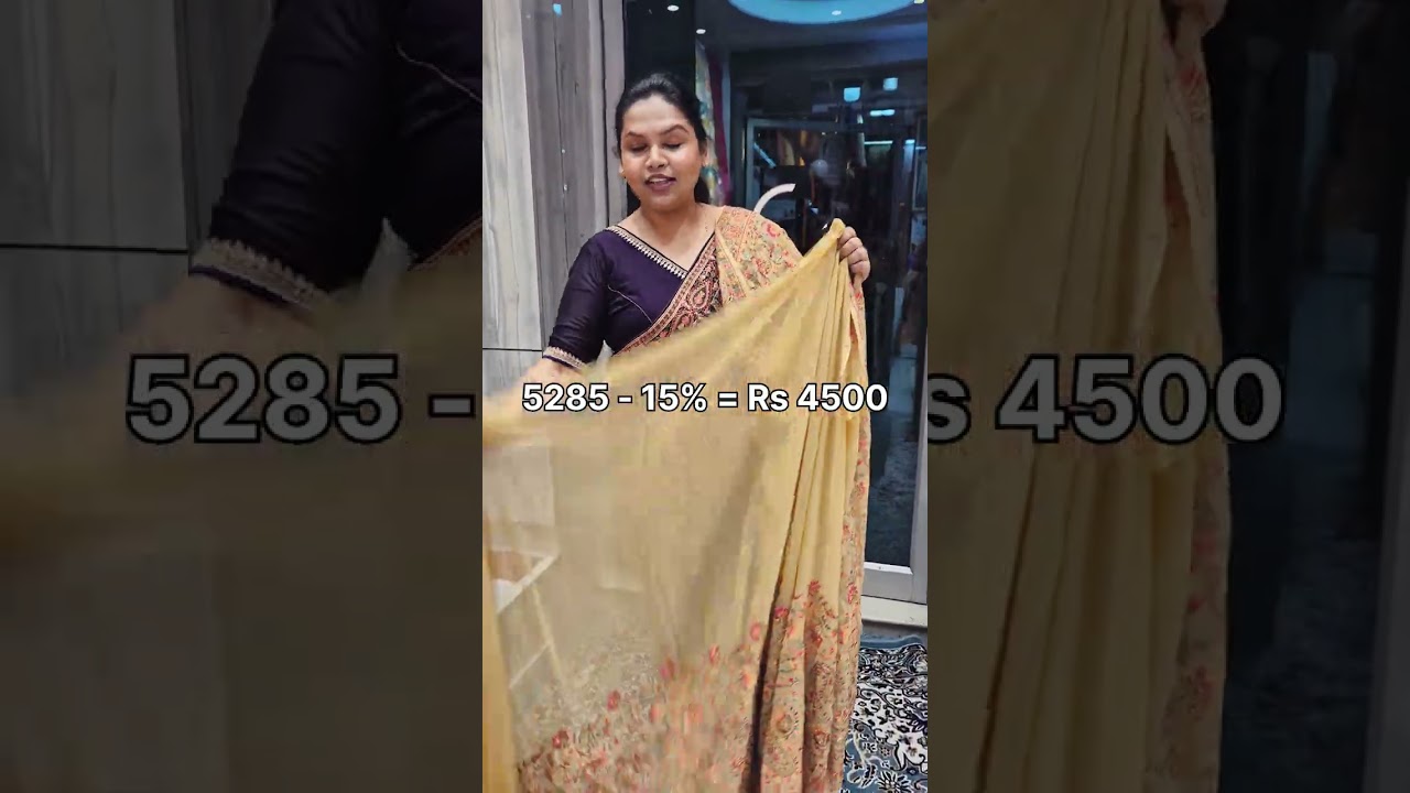 Designer Kashmiri Stich embroidery on Siffon Sarees|Flat 15% discount till 14th April 26|#designer 