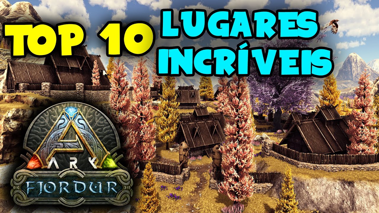 TOP 10 LUGARES INCRÍVEIS PARA BASE EM FJORDUR!!! Ark Survival Evolved