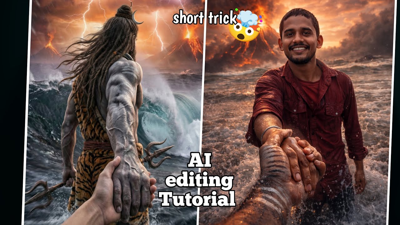 Lord Shiv Hand Holding Ai Reels Editing 🫧 | How To Make Mahadev Walking Holding Hand Ai Video
