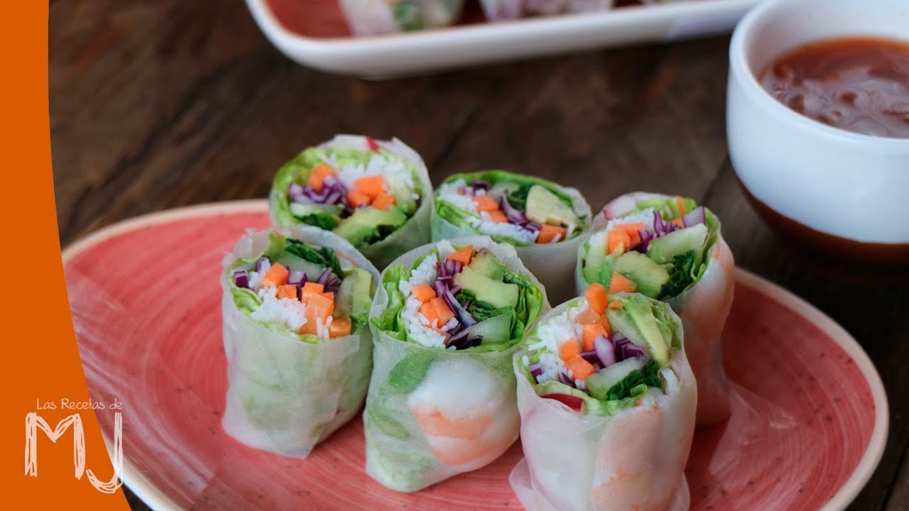 Nem vietnamita | Rollitos frescos de langostino y verduras