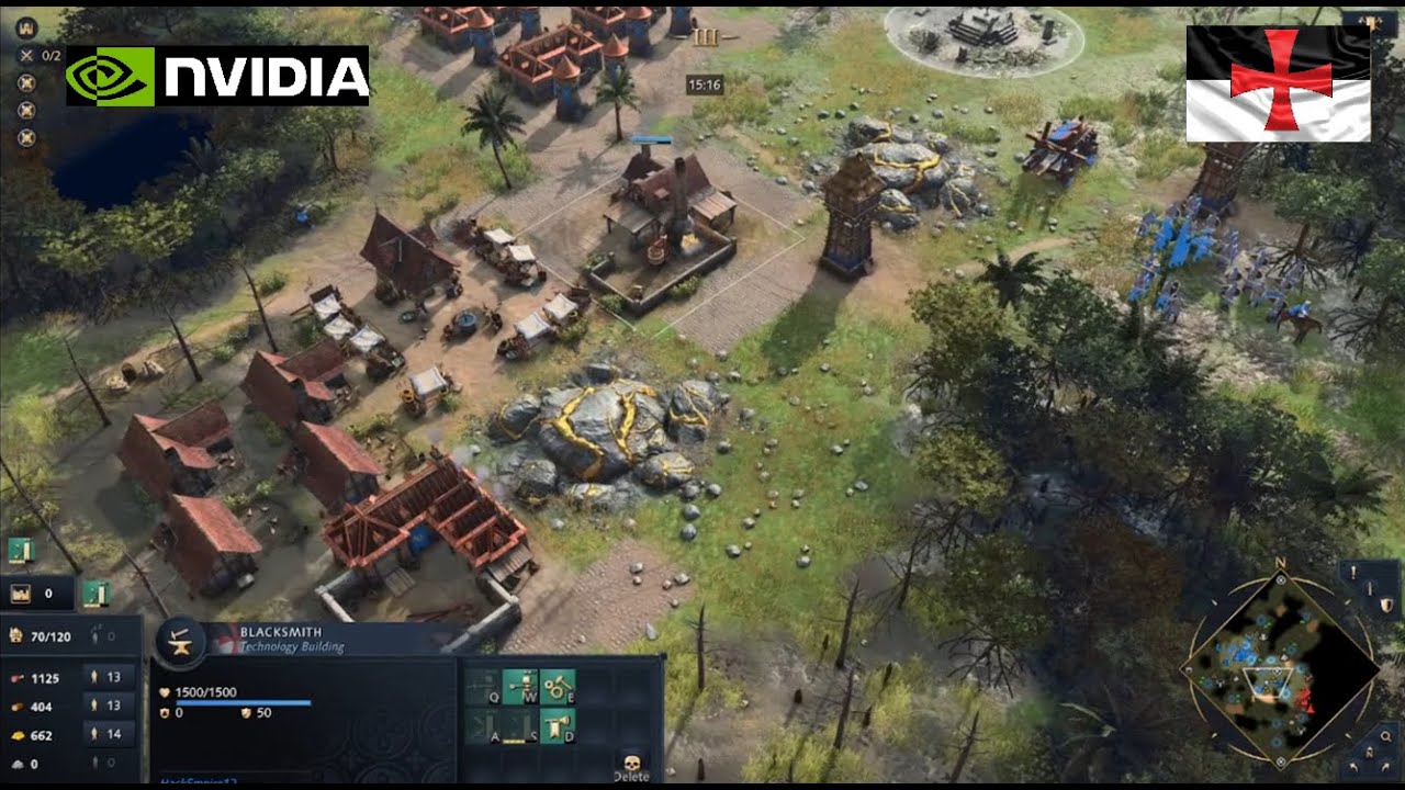 Age of Empires 4 - 1v1 Knights templar vs Ayyubids Fast Win | Multiplayer Gameplay