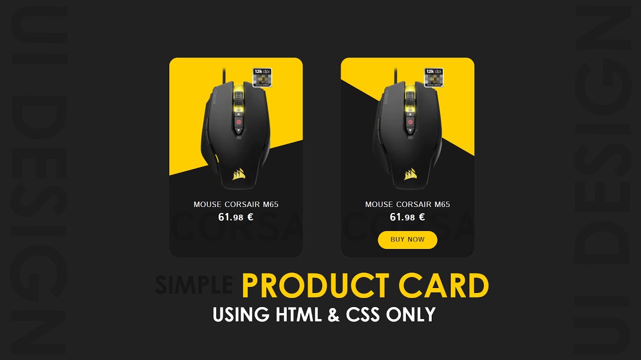 Simple Product Card UI Design using HTML & CSS | E-commerce Card Design Tutorial