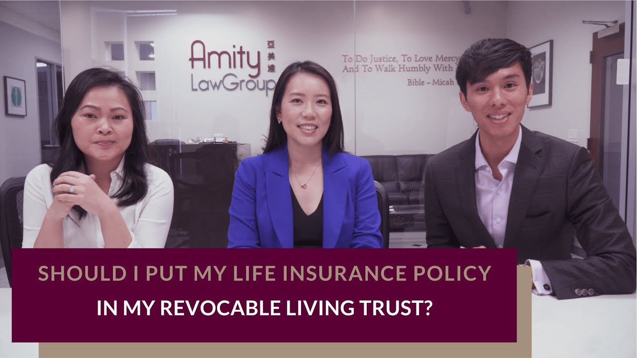 Should I put my life insurance policy in my Revocable Living Trust? | #AskAmity Episode 40