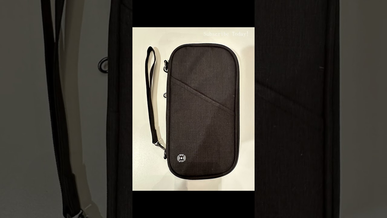 RFID Blocking Passport Wallet & Vaccine Card Holder | Travel Organizer with Strap