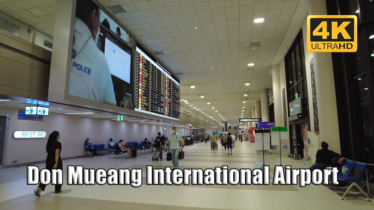 Don Mueang Airport (DMK) Take a tour of each floor Bangkok Thailand 4K
