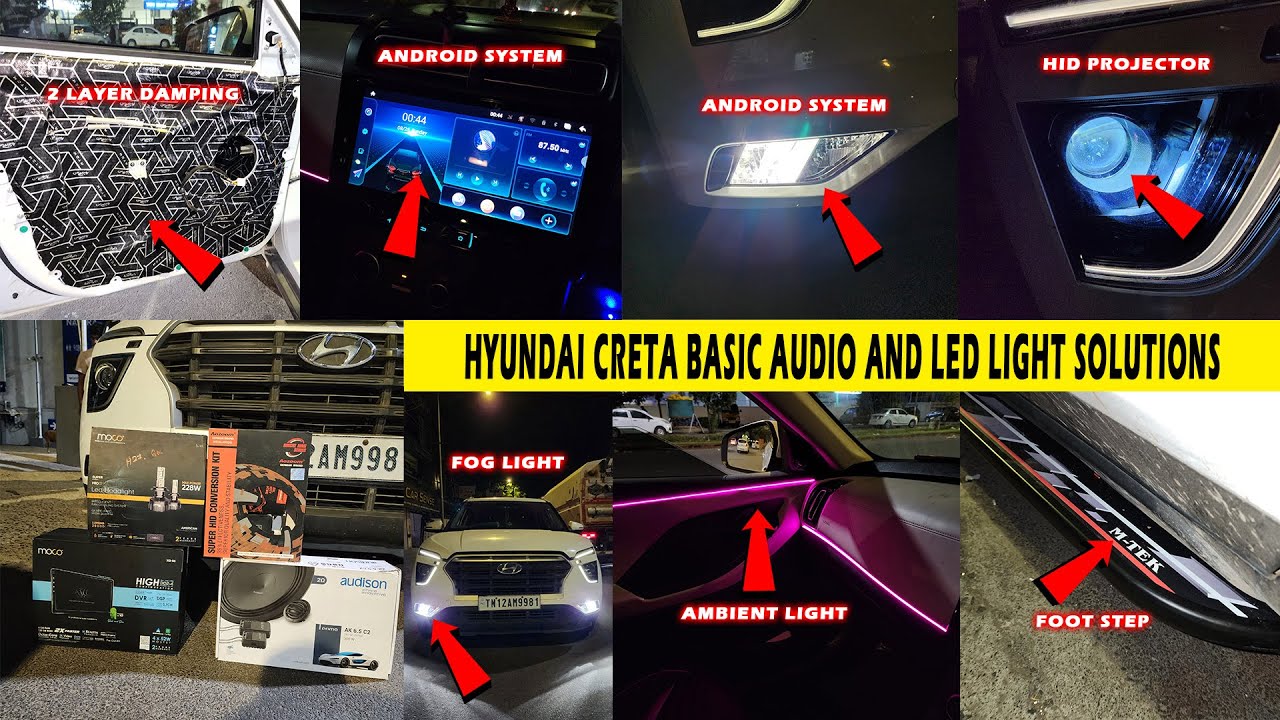 Hyundai Creta Basic Audio & Light | Fog Projector | Creta Accessories | Car Sense Car Accessories