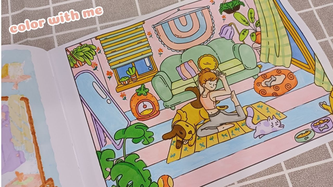 Color with me | Soft music | Touch markers | Yoga | Góc nhỏ có nắng