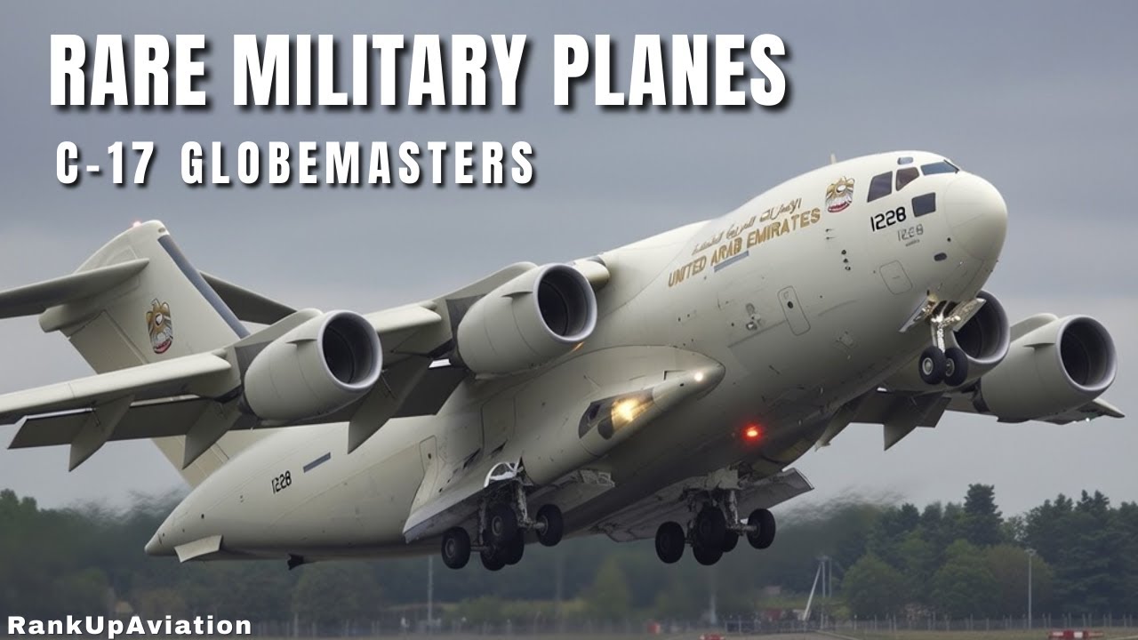 RARE Double C-17 HEAVY Takeoff at Stansted Back to Back | UAE GOLD 1228 & 1227