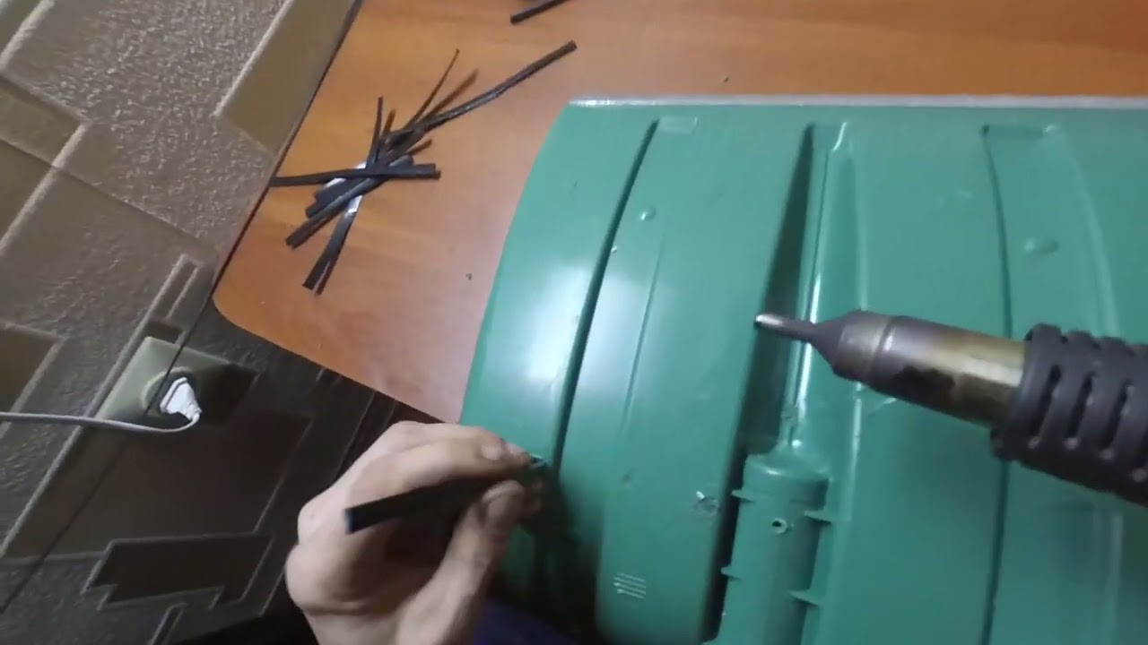 пайка пластиковой лопаты част 1