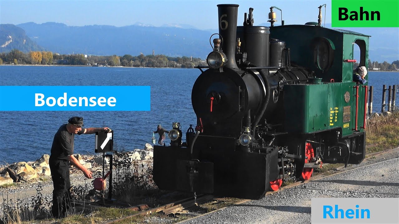 🚂Auf schmaler Spur am 🇨🇭 Rhein 🇦🇹 entlang zum Bodensee mit Dampflok St. Gallen Widnau Rheinbähnle