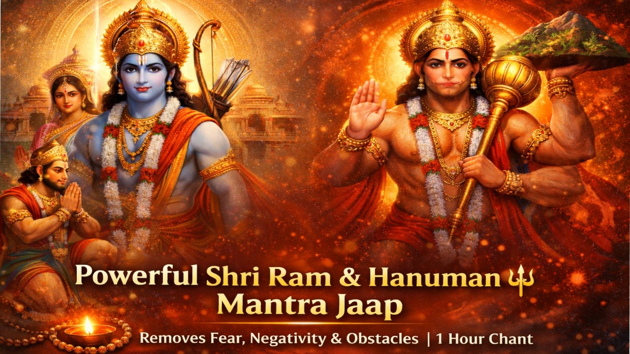 Most Powerful Ram Hanuman Mantra 🔥 Attract Blessings, Courage & Positivity #rambhajan #hanumanmantra