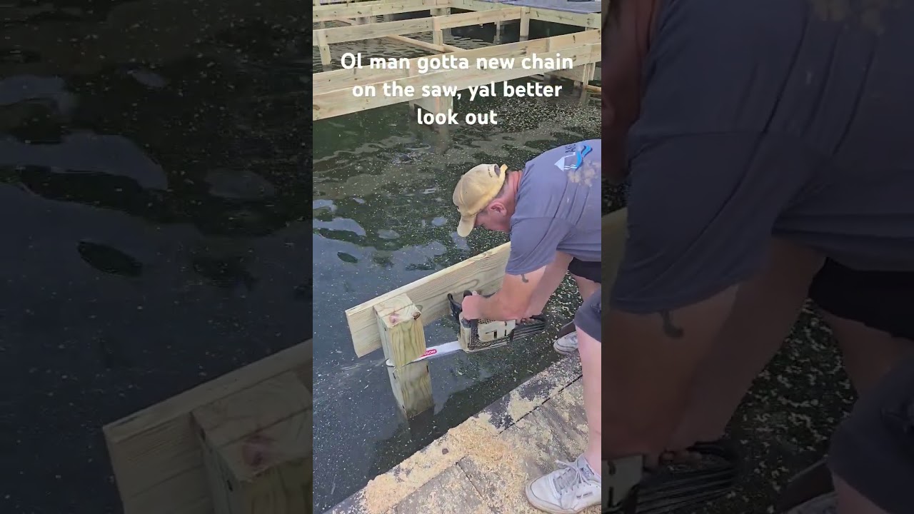 boathouse construction #lakeanna #virginia #stihl