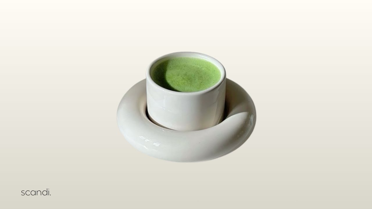 scandinavian simplicity in a single matcha cup.