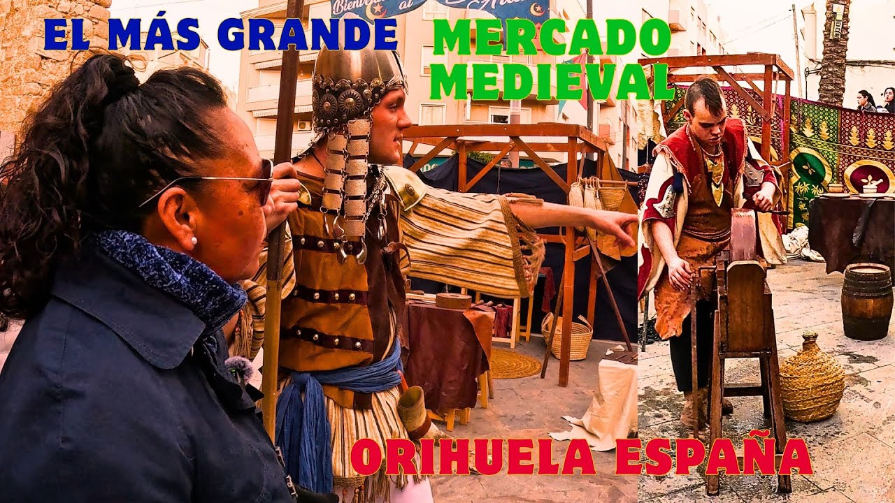 ORIHUELA ESPAÑA ,MERCADILLO MEDIEVAL el más grande de la com.VALENCIANA