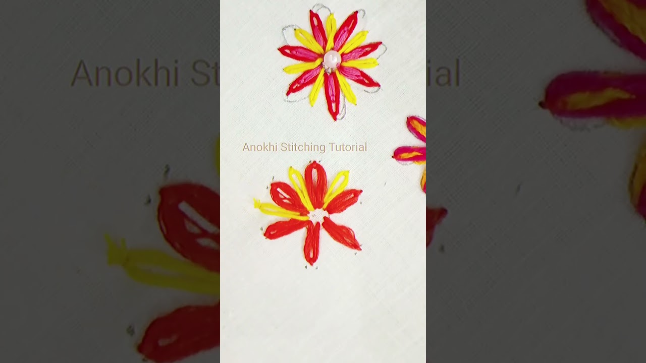 Embroidery flowers design 