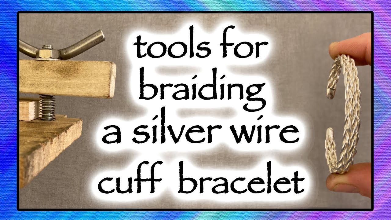 Using tools for braiding silver wire into a cuff bracelet.(part 2)