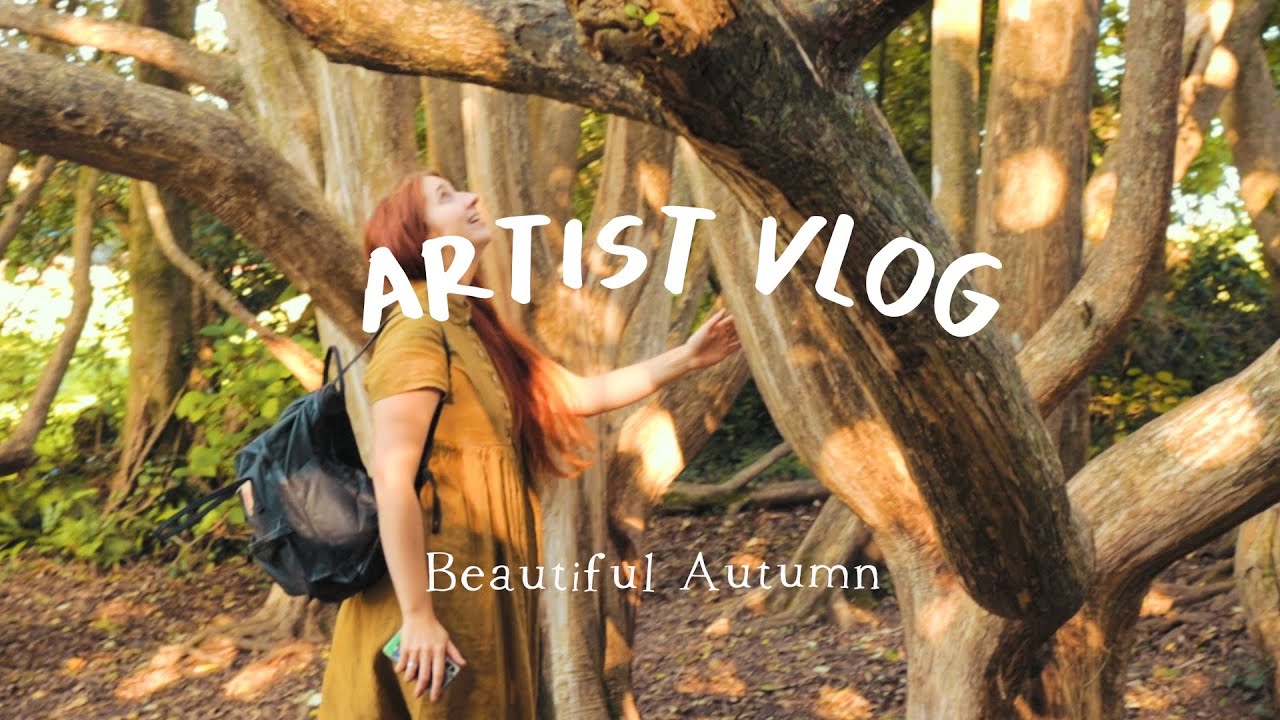 Exhibiting my sketchbooks, beautiful nature walks and life as an illustrator cozy AUTUMN Vlog 🍂