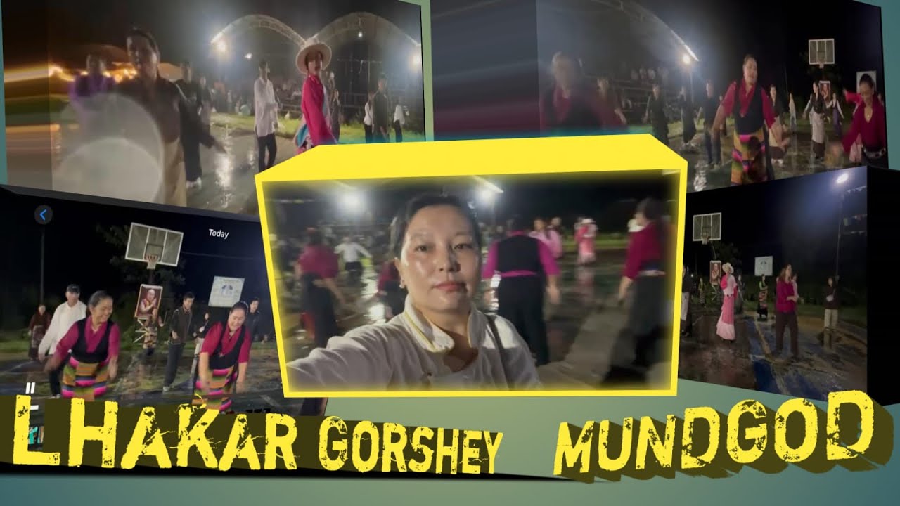 @Lhakar Gorshey || Tibetan circle dance || Mundgod Doeguling || Rainy night || tibetanvlogger #