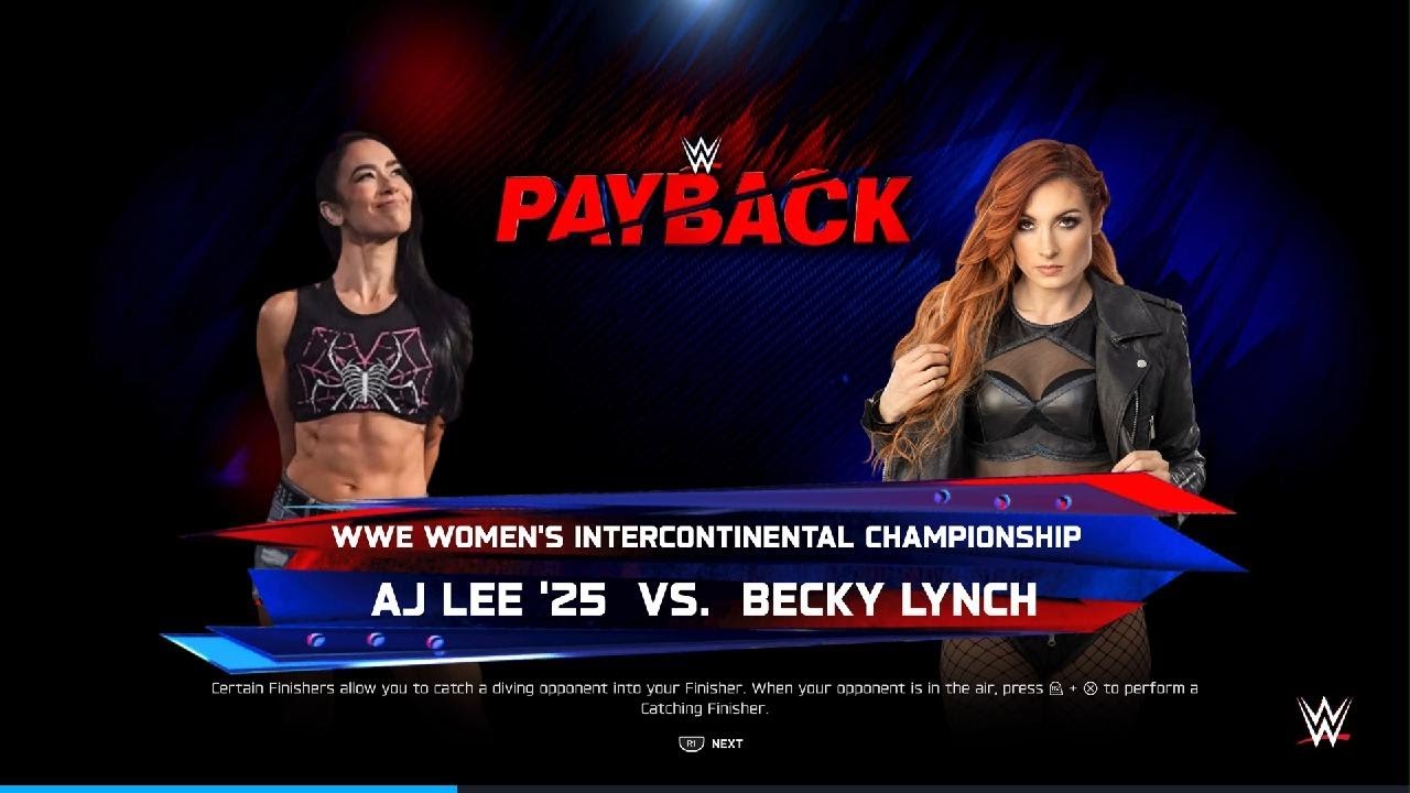 WWE 2K25 - AJ Lee vs. Becky Lynch | No DQ Intercontinental Championship | Legend Difficulty
