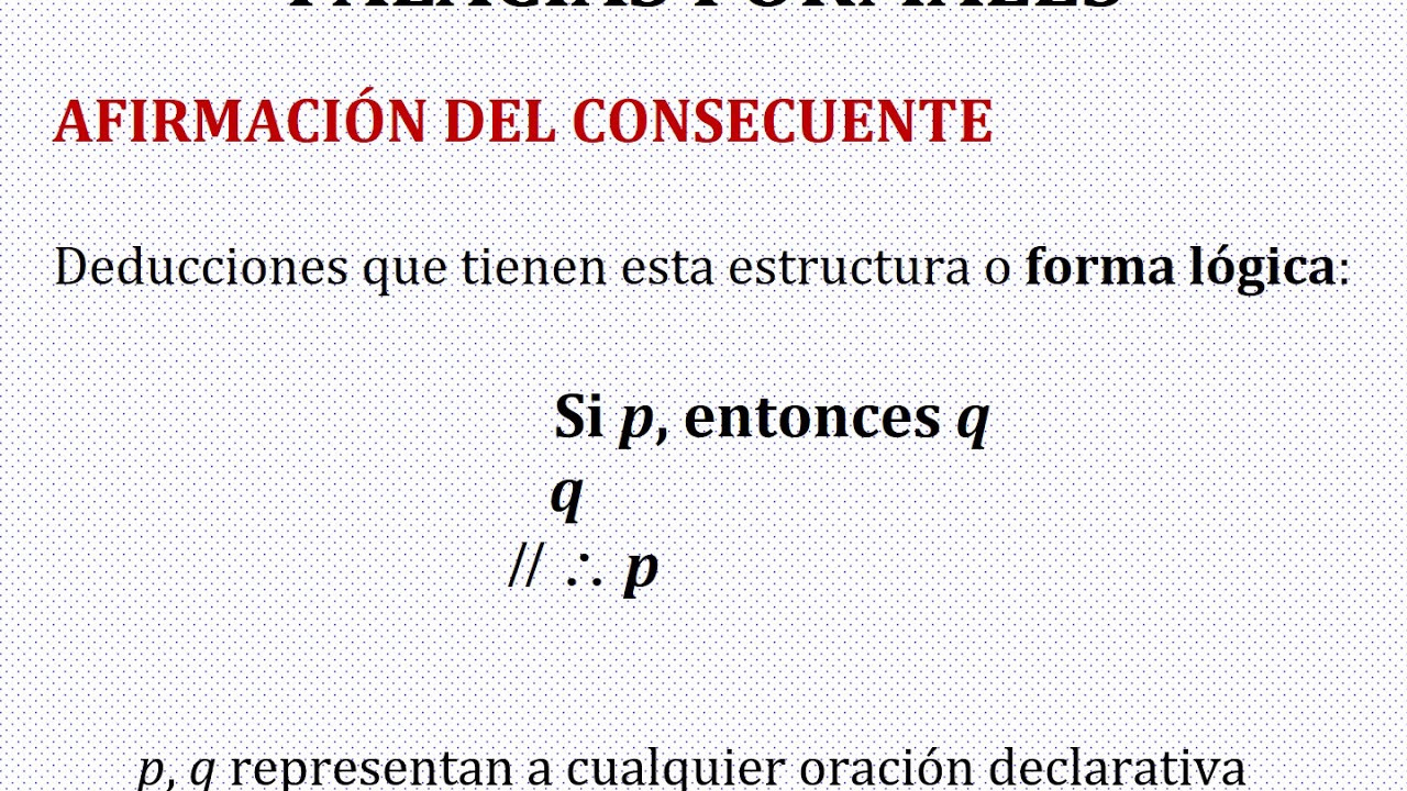 FALACIAS FORMALES