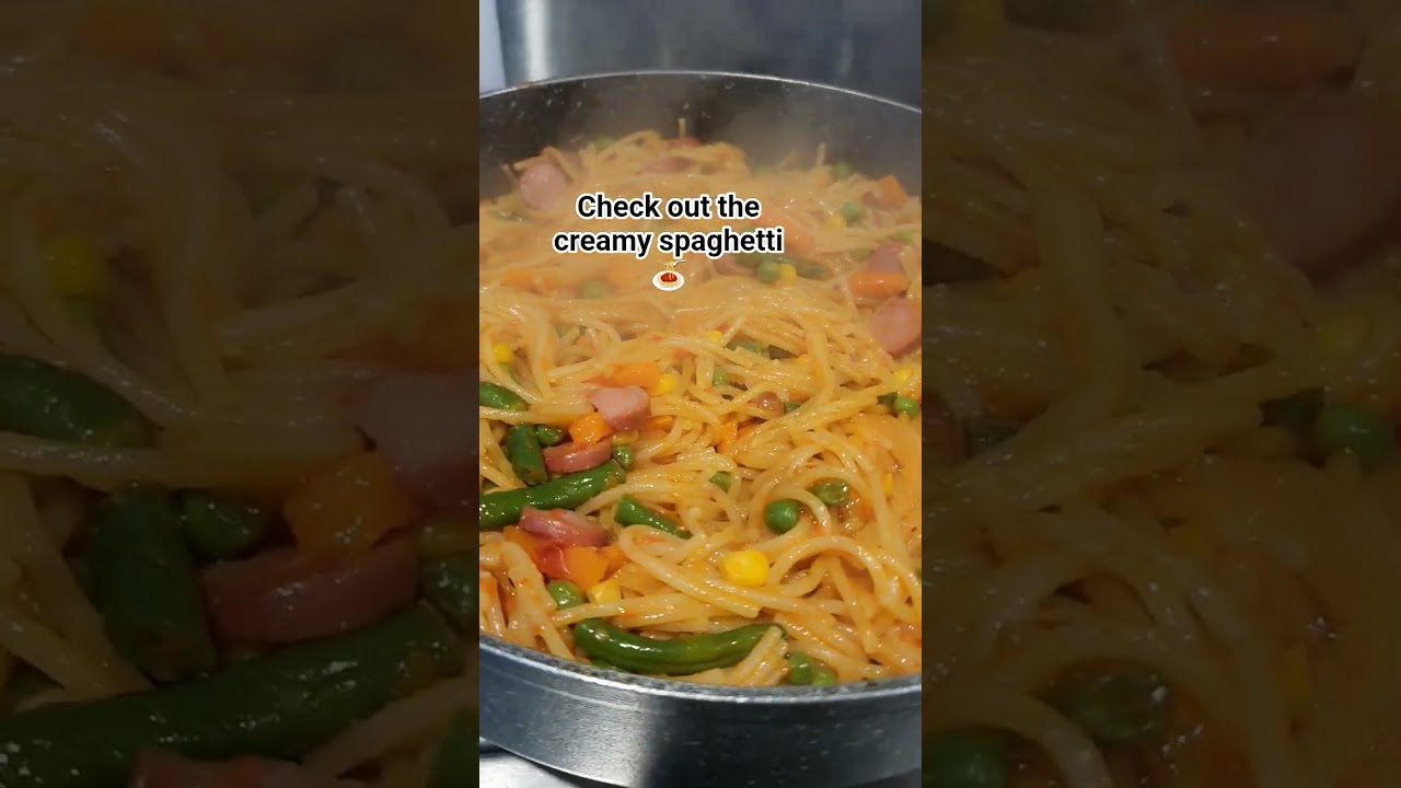 check out these creamy spaghetti 🍝 #viral #food #youtubeshorts